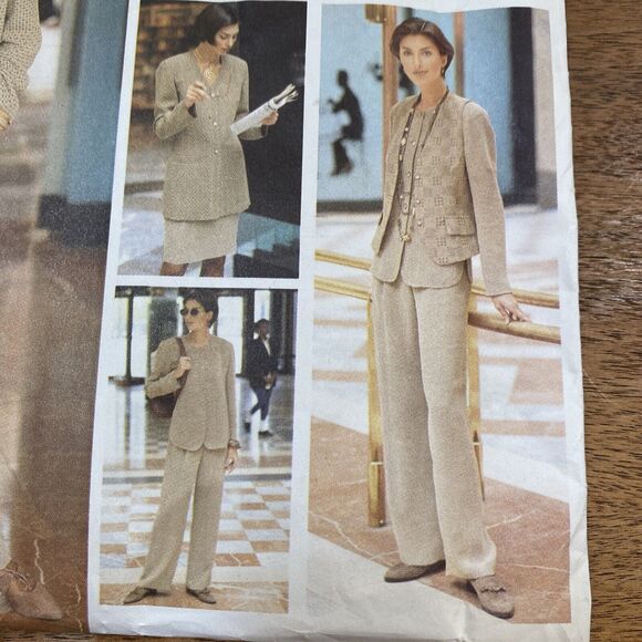 Vogue Sewing Pattern 1437 Tamotsu 1994 Designer Career Wardrobe Sizes 8 - 12 - Picture 3 of 6